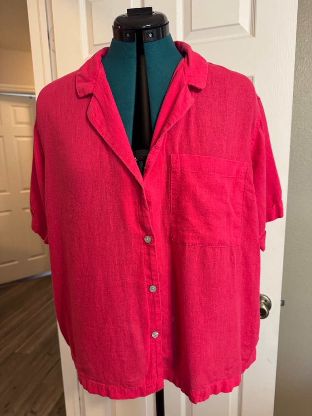 Time and Tru Hot Pink Button-Down Shirt